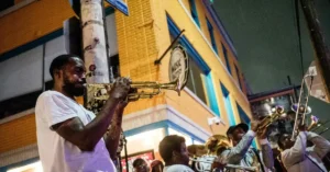 New Orleans Man with Trumpet